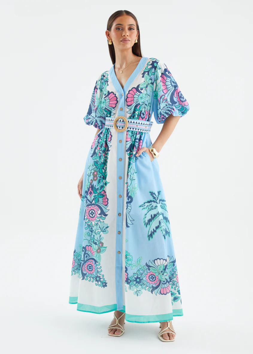 Harris Maxi Dress - Baja Blue - Image 11