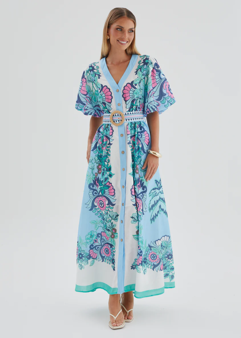 Harris Maxi Dress - Baja Blue - Image 7