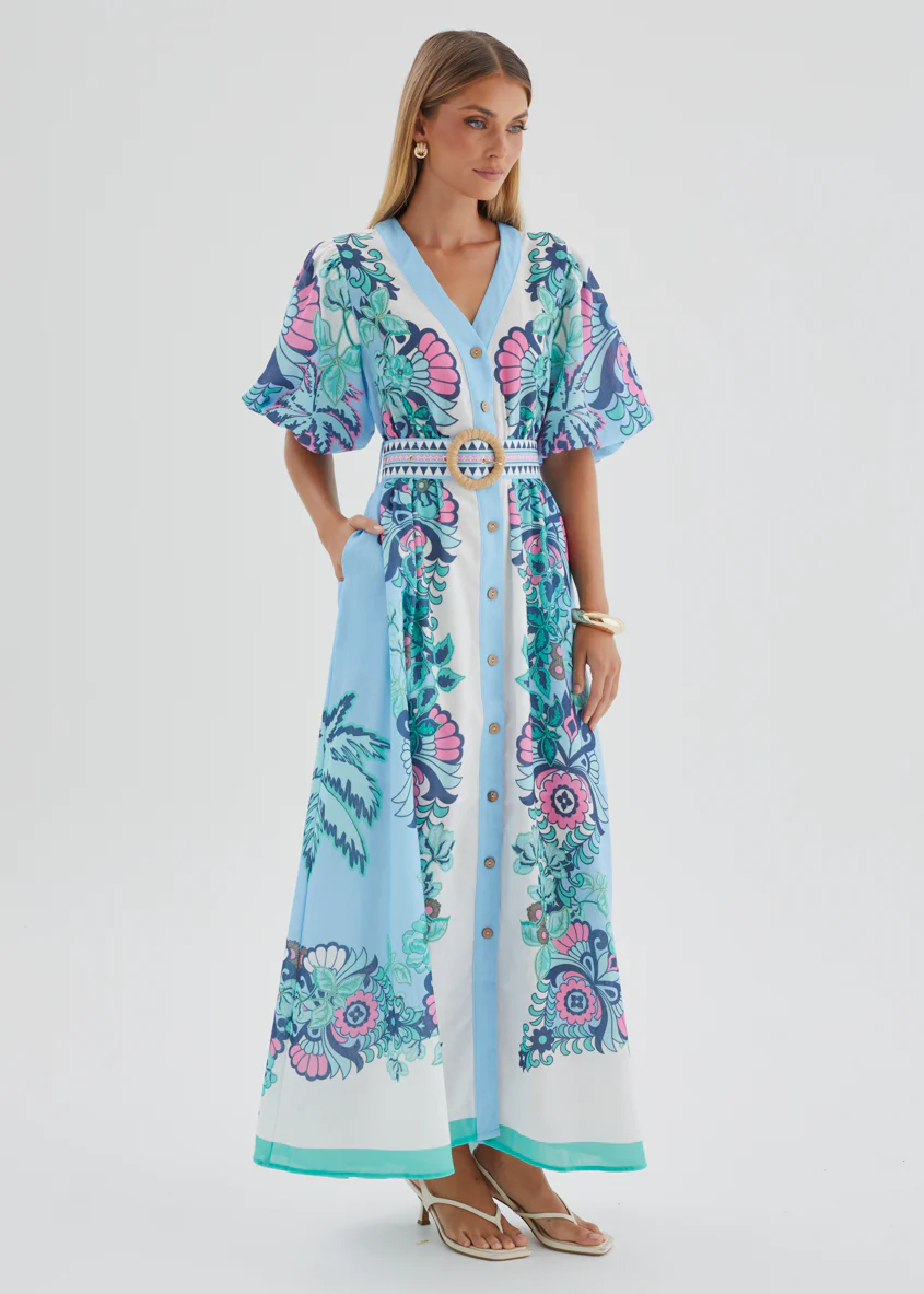 Harris Maxi Dress - Baja Blue - Image 8