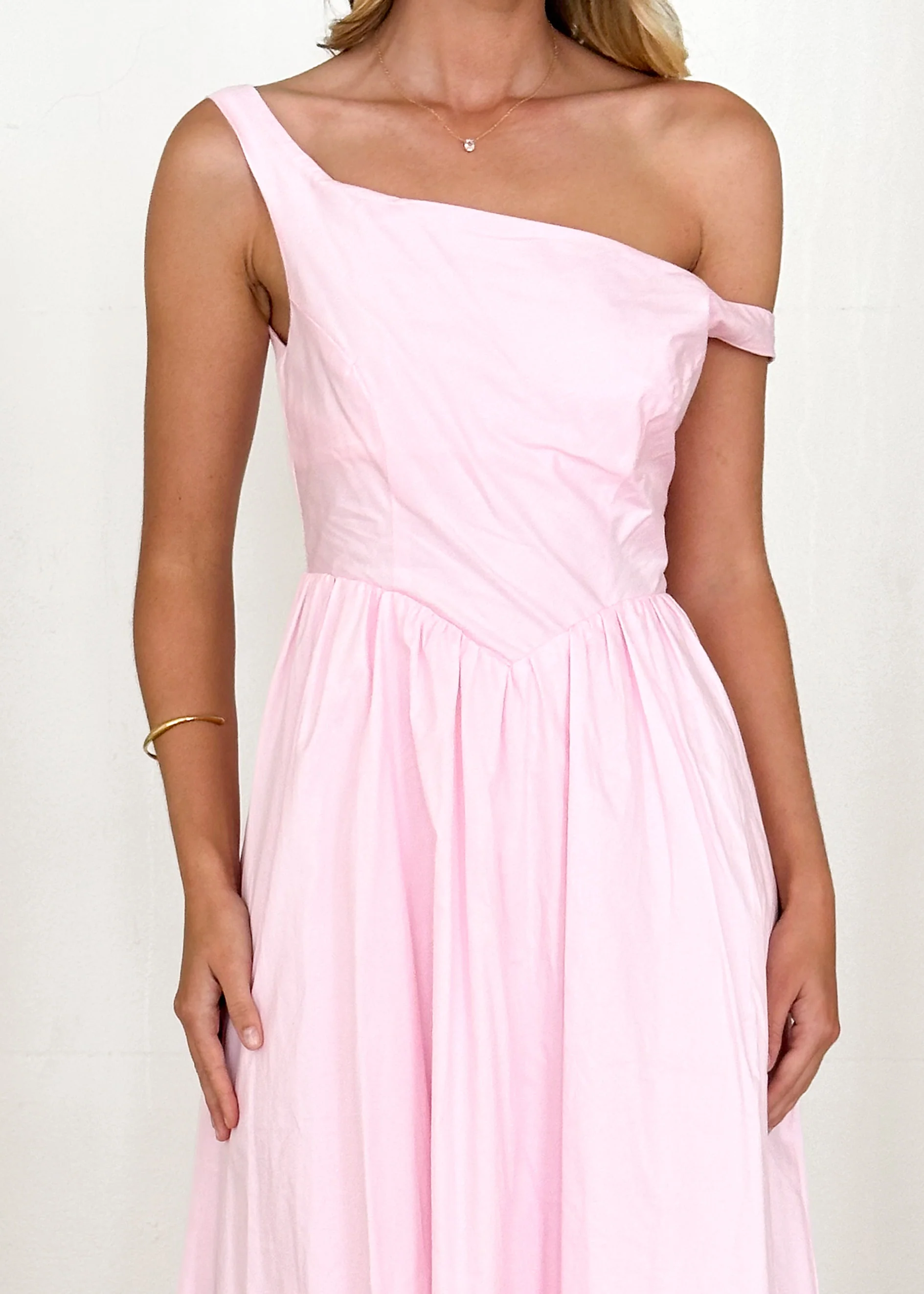 Haven One Shoulder Maxi Dress - Blush - Image 7