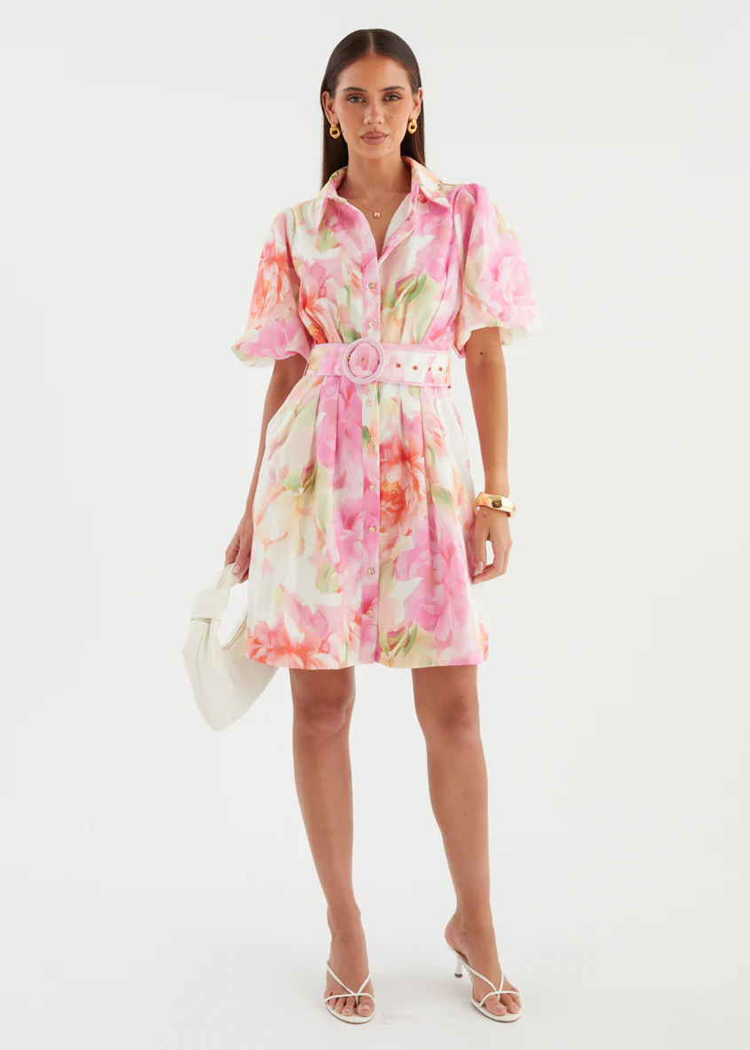 Hazelle Dress - Pink Gardenia