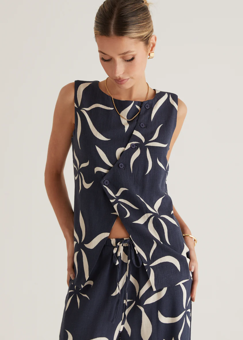 Hunter Vest Top - Navy Ayana - Image 11