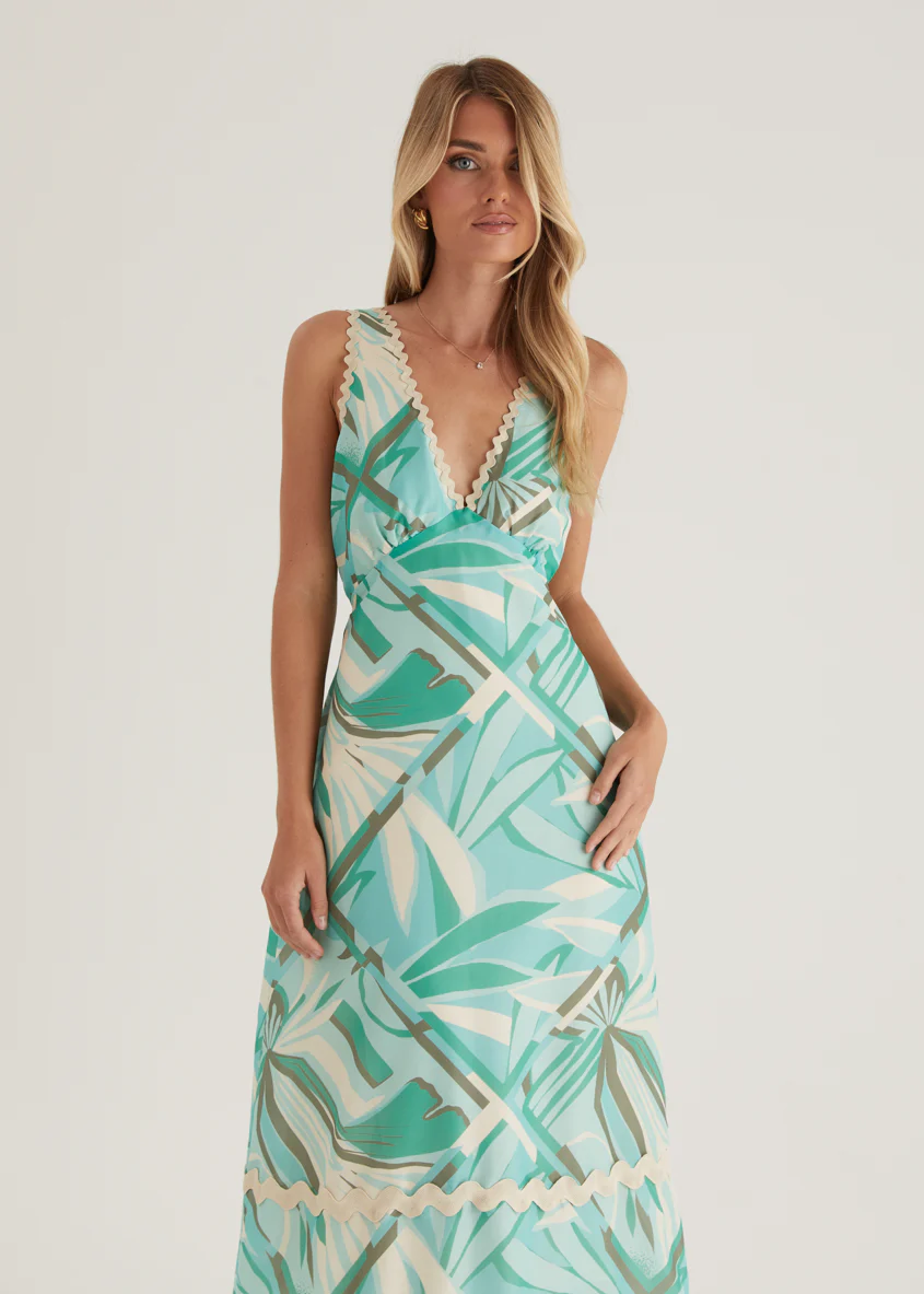 Hurley Midi Dress - Fern Abstract - Image 9