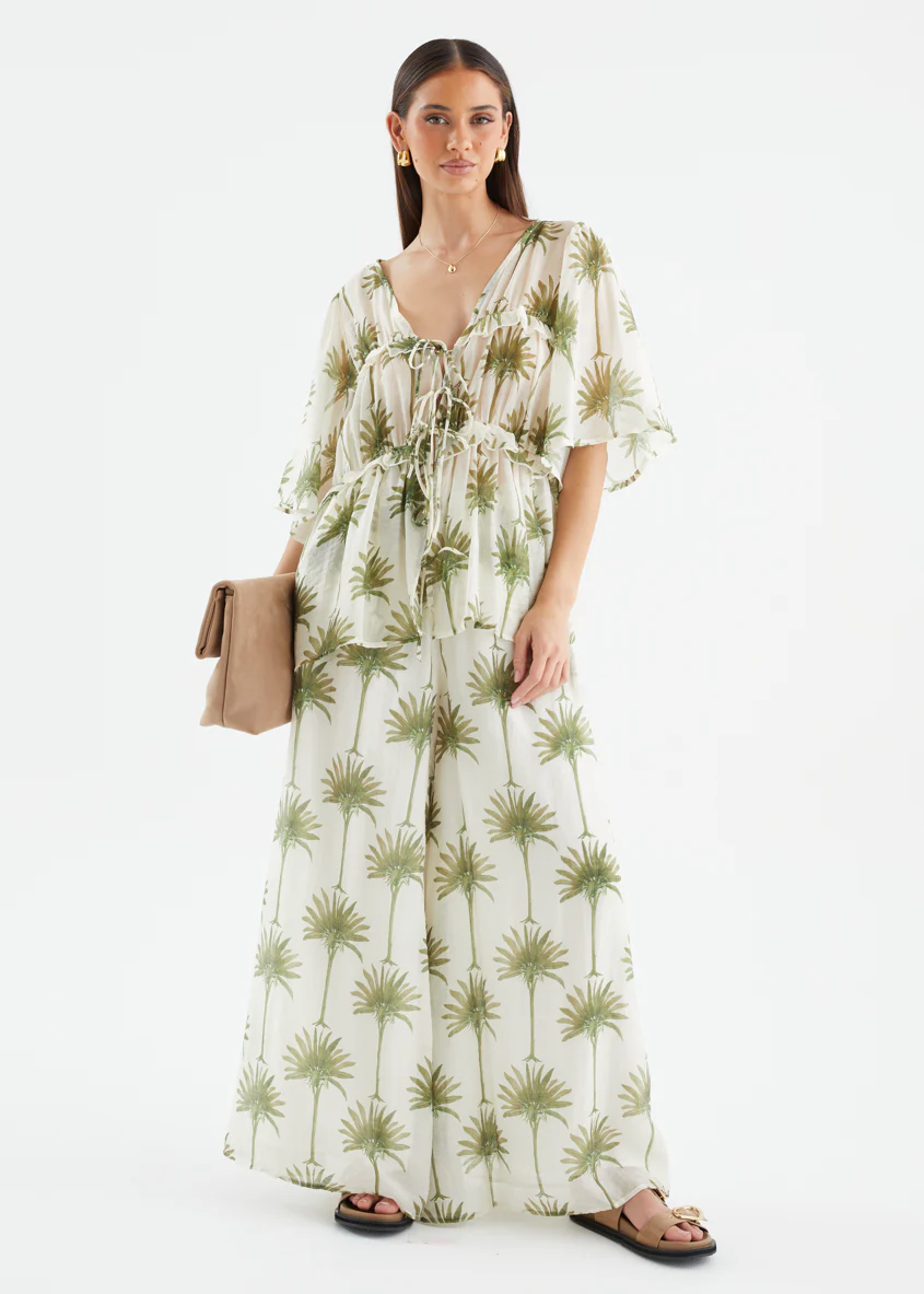 Imelda Blouse - Sage Palms