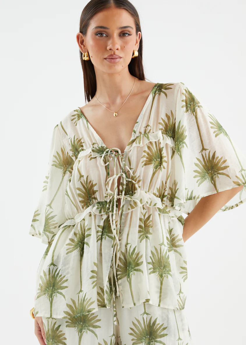 Imelda Blouse - Sage Palms - Image 2
