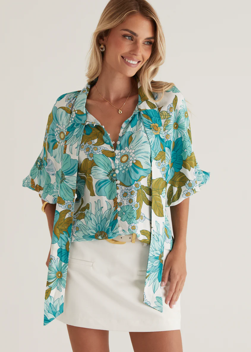 Imogen Blouse - Amaya Green