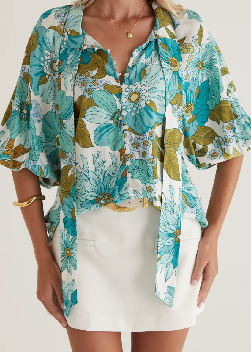 Imogen Blouse - Amaya Green - Image 9