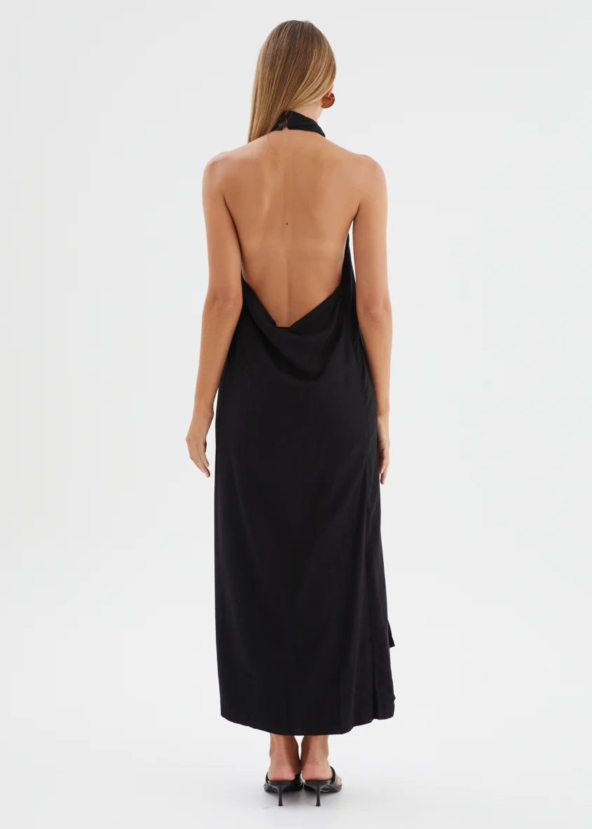 Iridessa Halter Maxi Dress - Black - Image 10