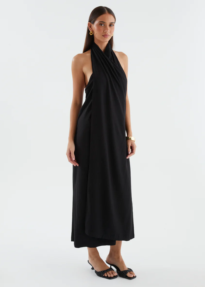 Iridessa Halter Maxi Dress - Black - Image 14