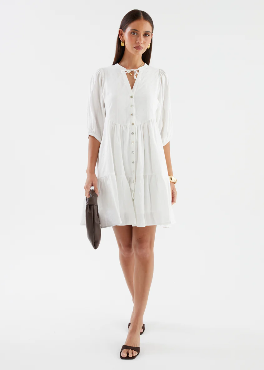 Iselin Dress - Off White - Image 4
