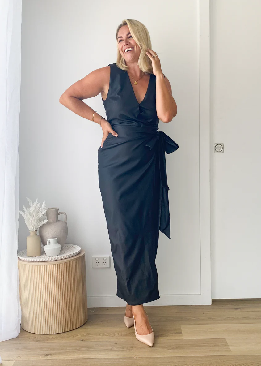Ishka Coated Midi Dress - Black - Image 6