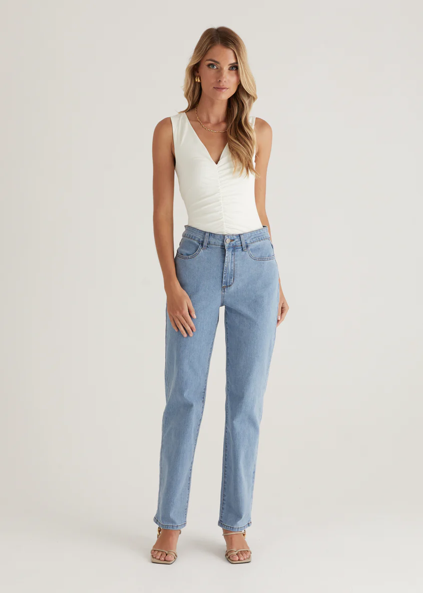 Isobel Stretch Jeans - Light Blue - Image 4