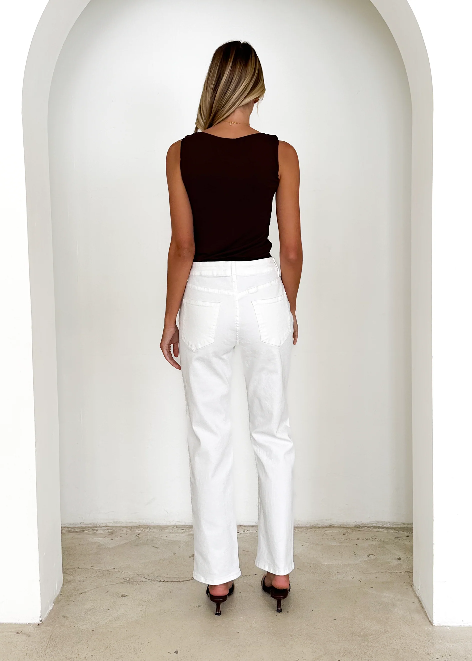 Isobel Stretch Jeans - Off White - Image 12