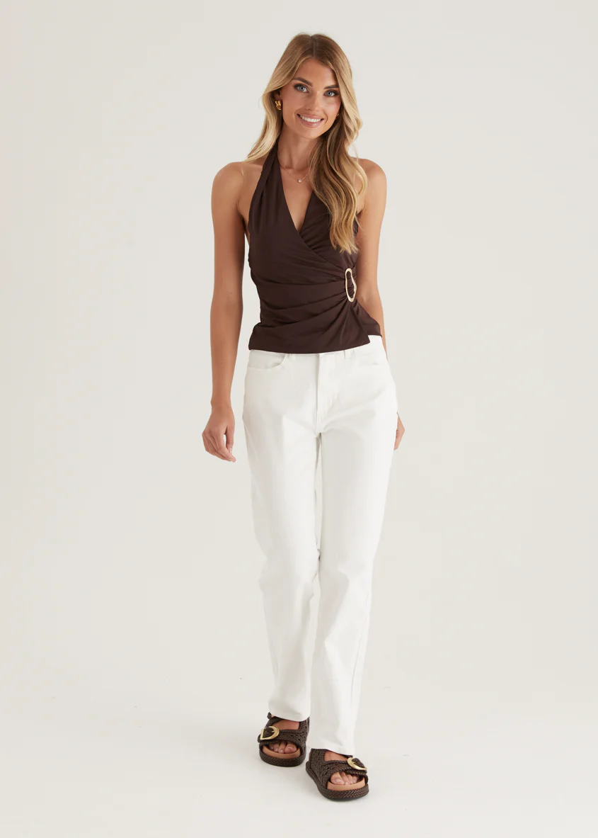 Isobel Stretch Jeans - Off White - Image 2