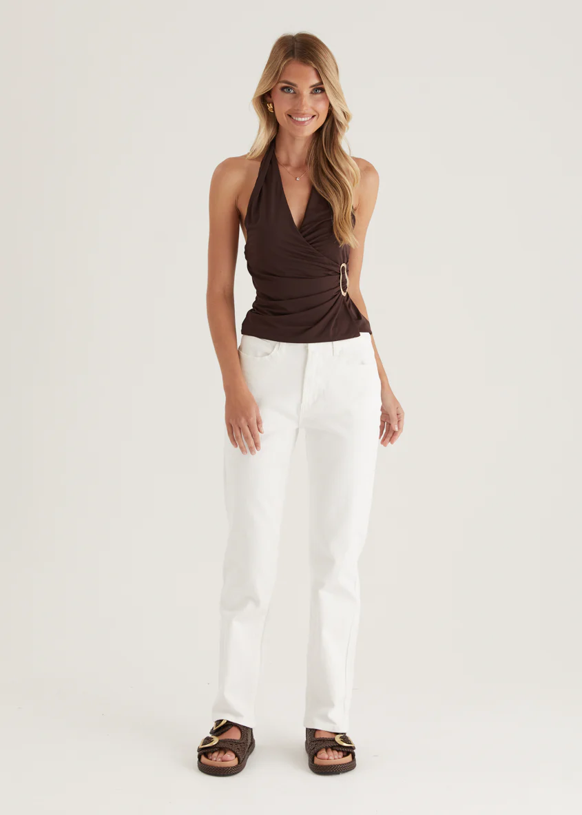 Isobel Stretch Jeans - Off White - Image 4