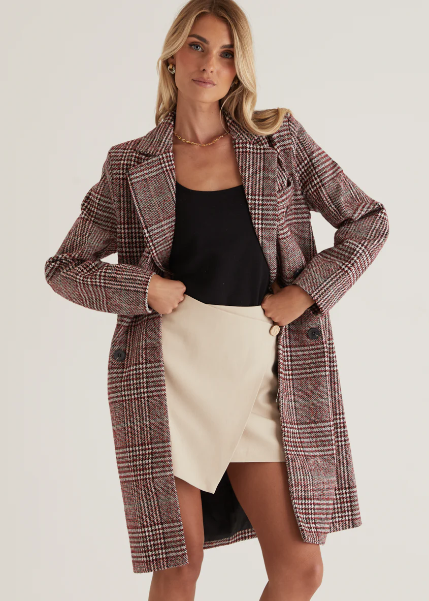 Jarren Coat - Red Check - Image 2