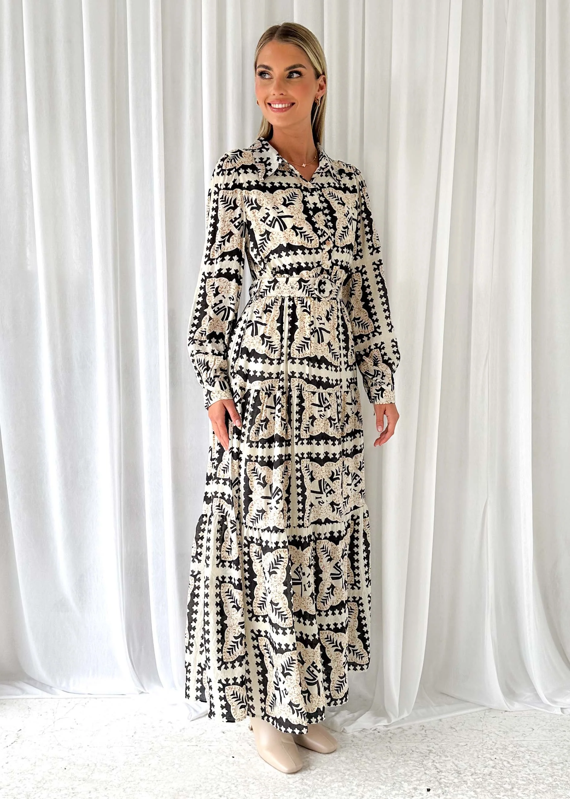 Jeltra Maxi Dress - Black Paisley - Image 6