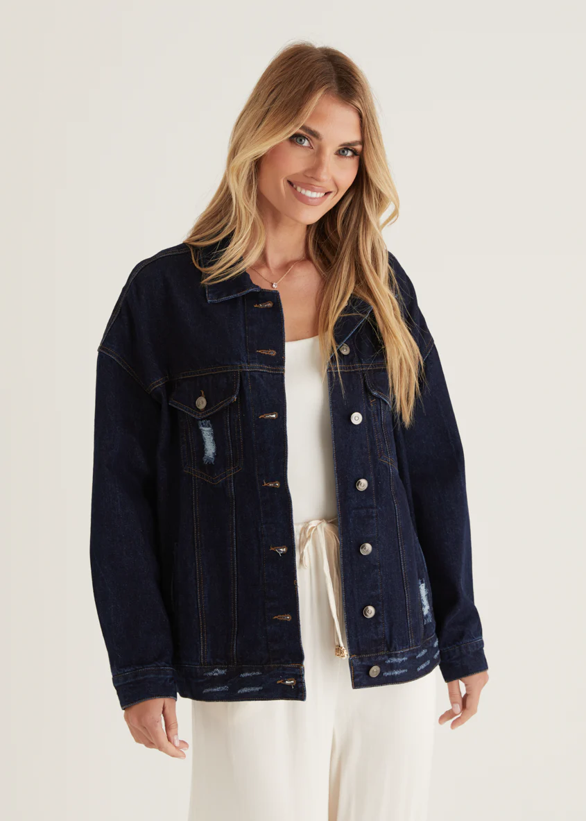 Jemma Denim Jacket - Indigo - Image 4