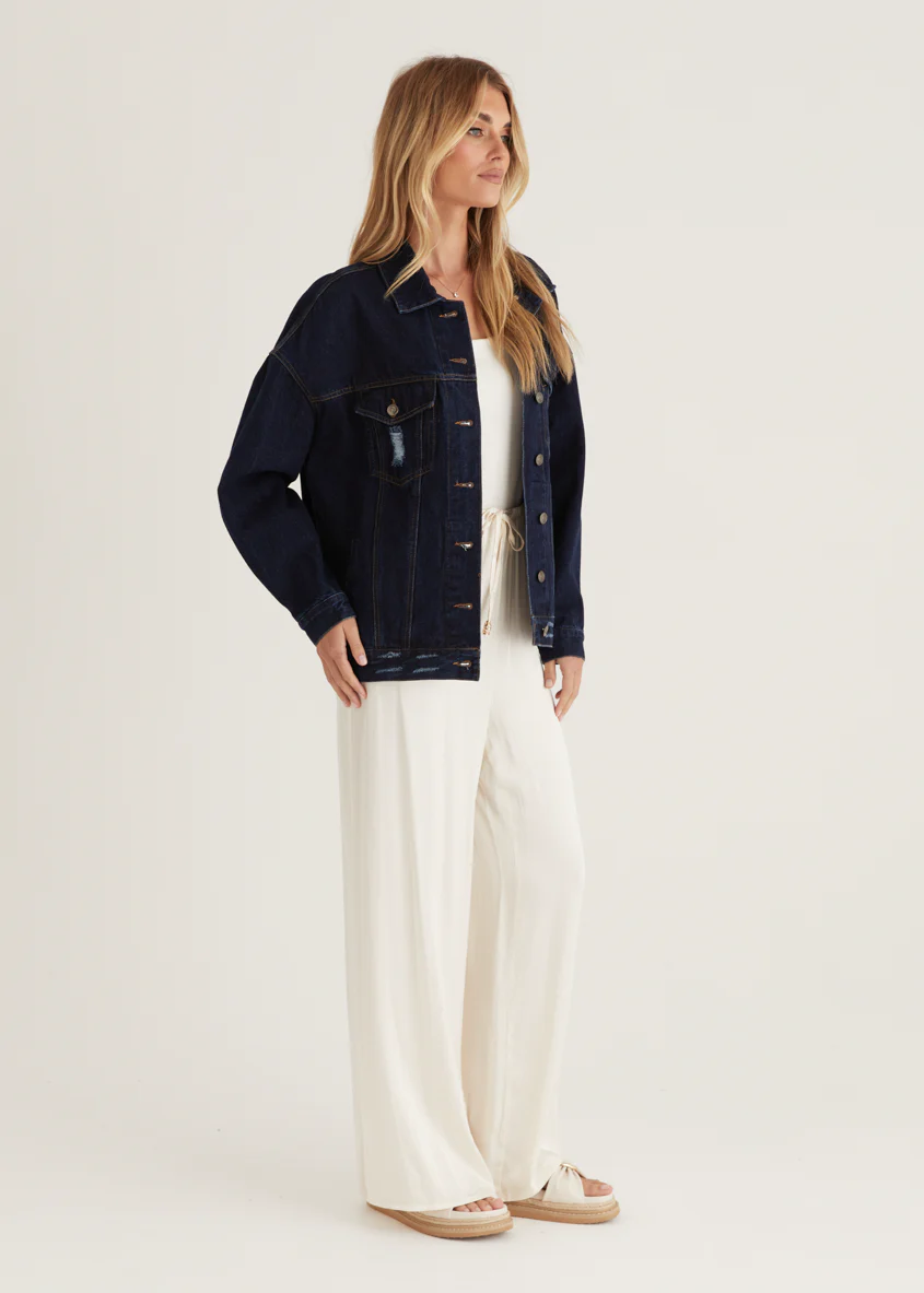 Jemma Denim Jacket - Indigo - Image 6