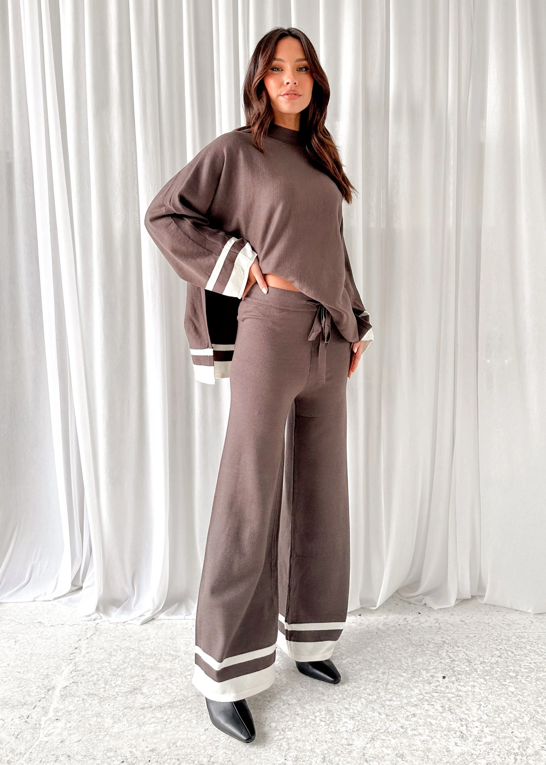 Jenner Knit Pants - Charcoal - Image 2