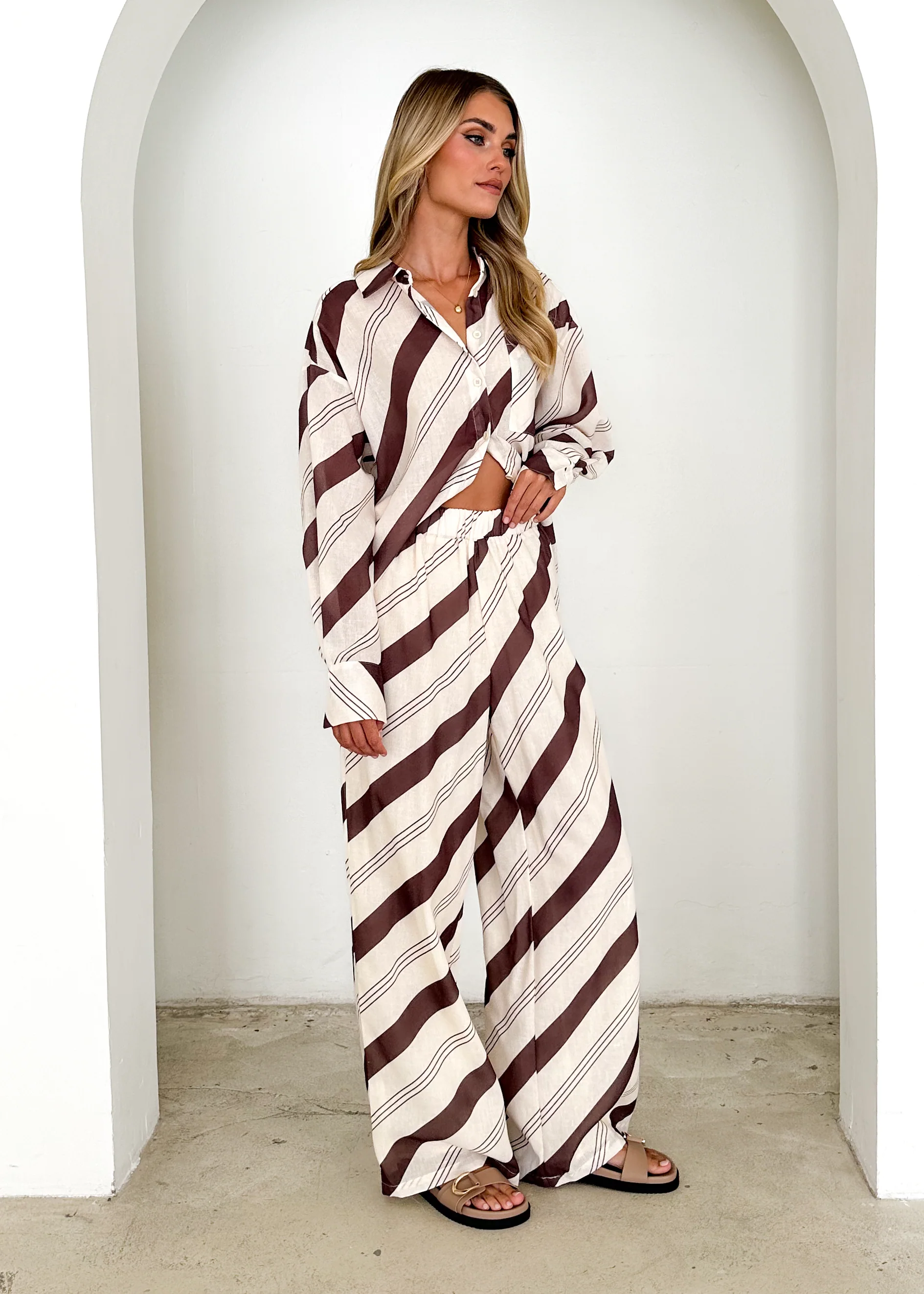 Jessa Pants - Choc Stripe - Image 16