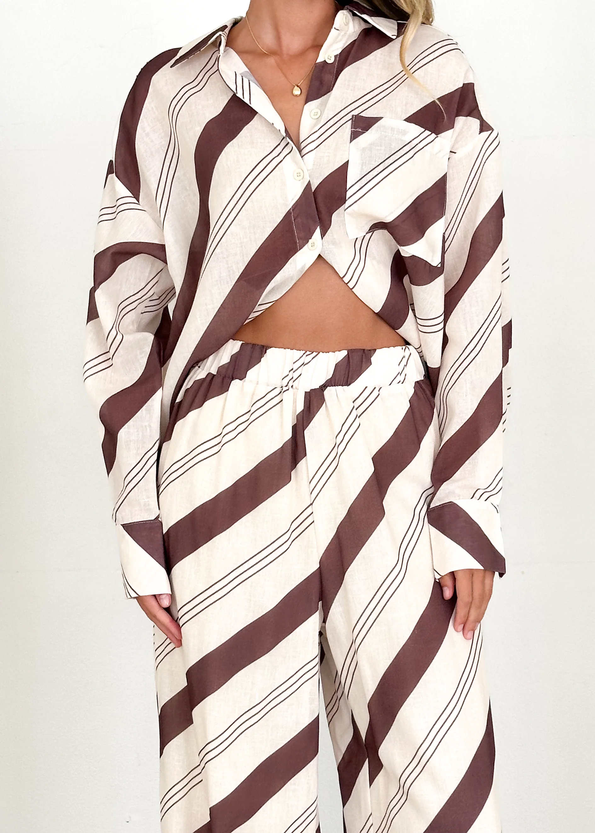 Jessa Pants - Choc Stripe - Image 18