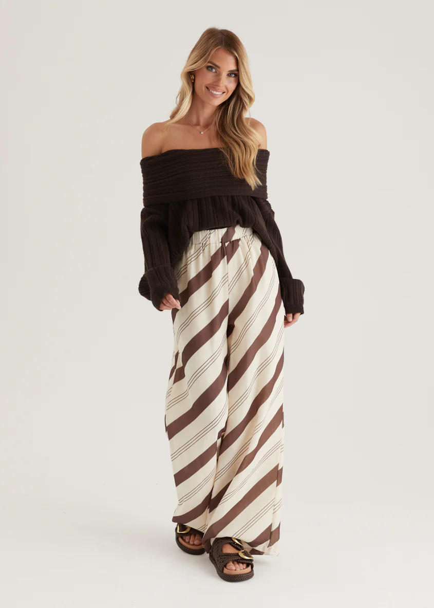 Jessa Pants - Choc Stripe - Image 4