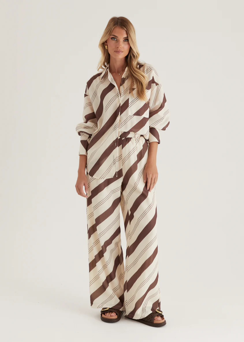Jessa Pants - Choc Stripe - Image 5