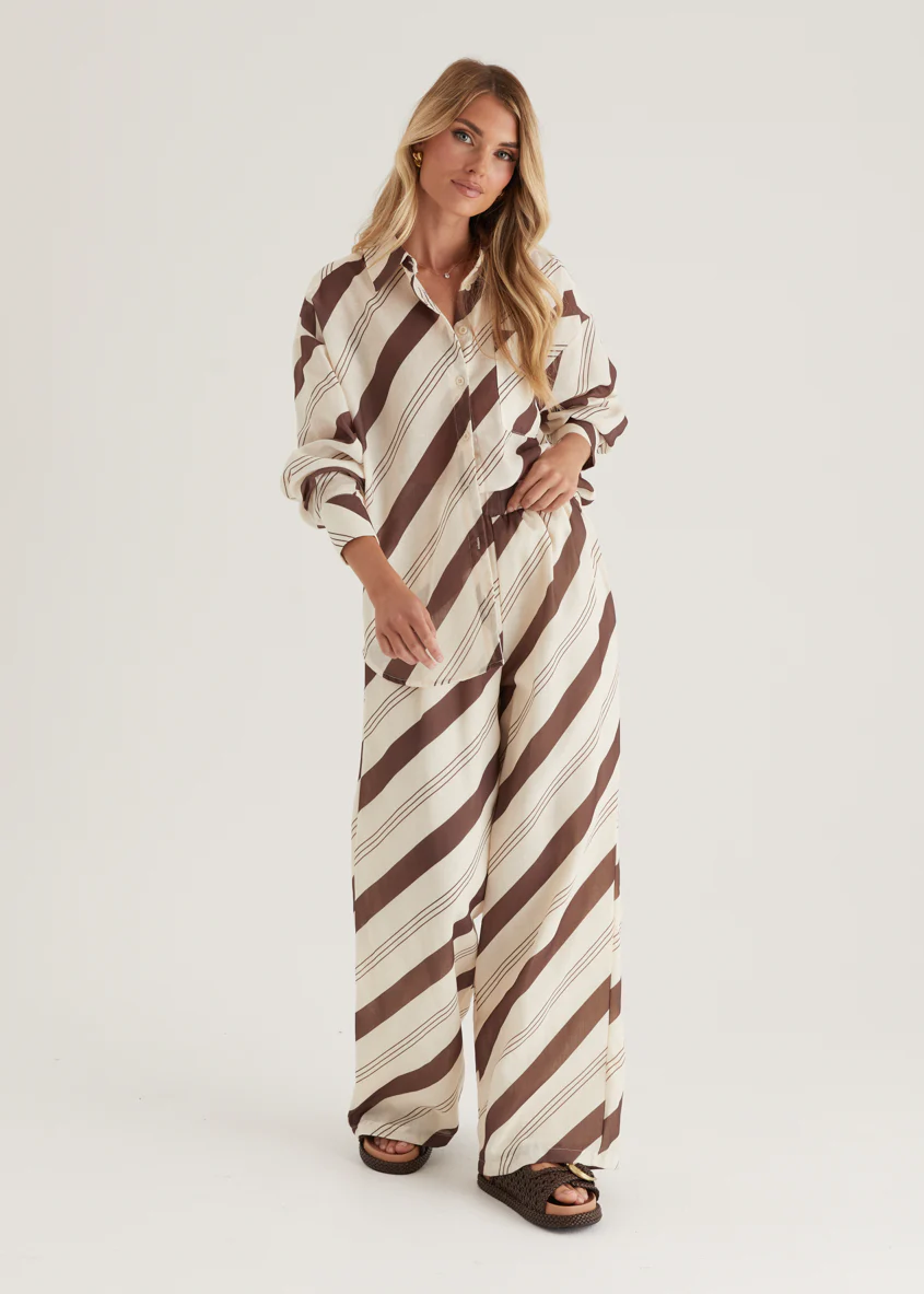 Jessa Pants - Choc Stripe - Image 7