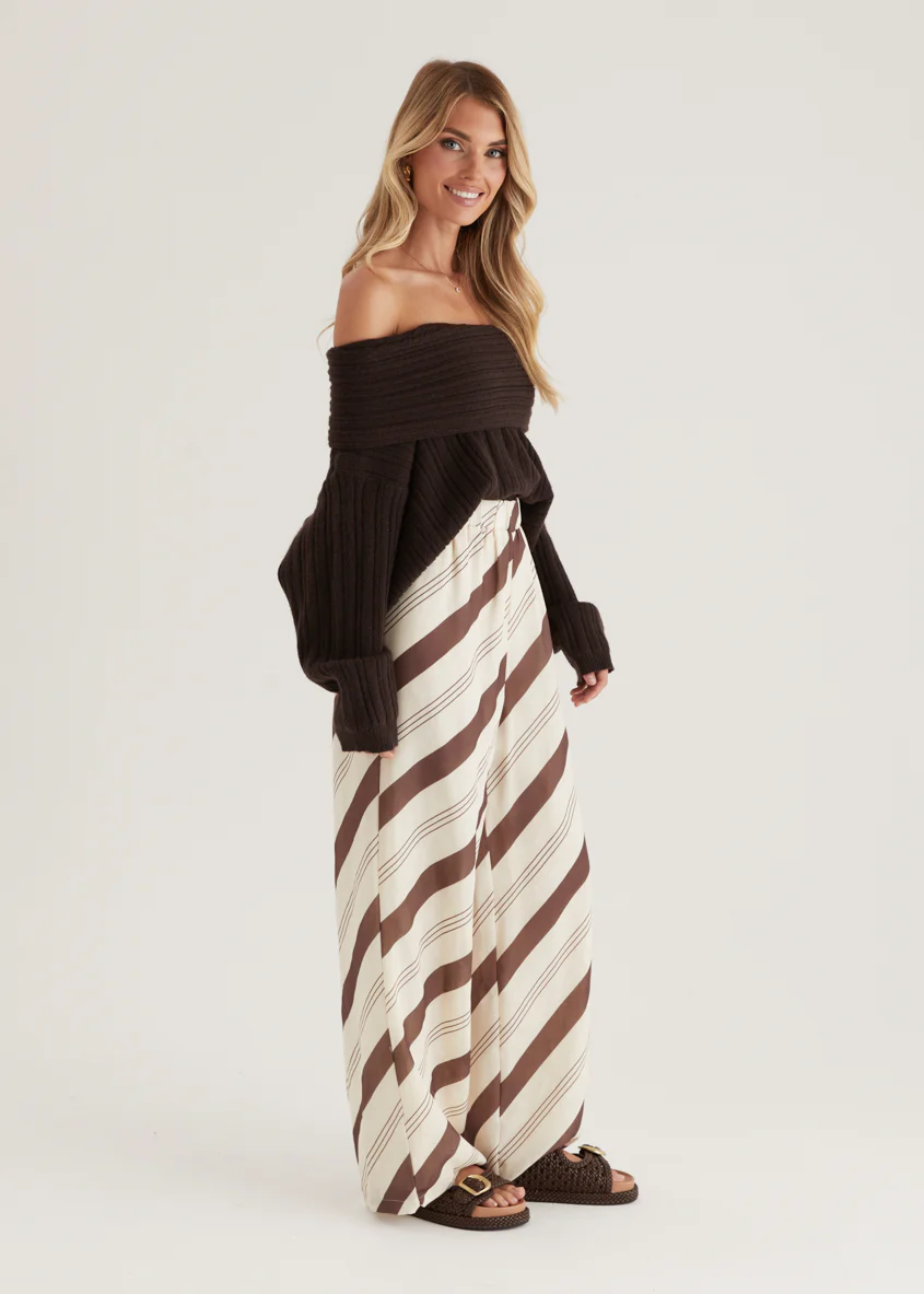 Jessa Pants - Choc Stripe - Image 8