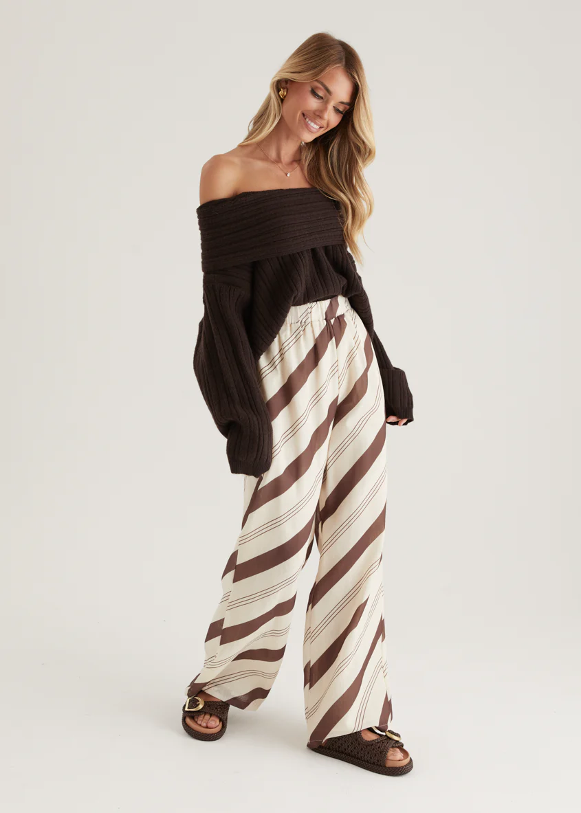 Jessa Pants - Choc Stripe - Image 9