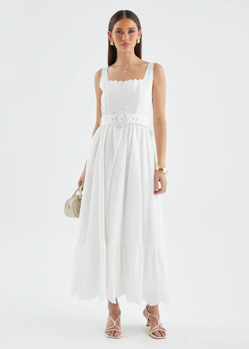 Kamilla Maxi Dress - White Anglaise - Image 3