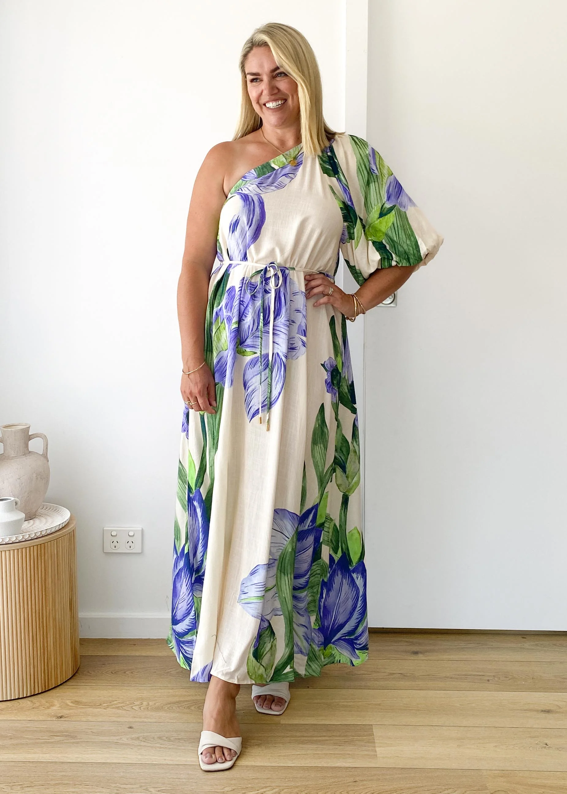 Karlene One Shoulder Maxi Dress - Sweet Iris - Image 2