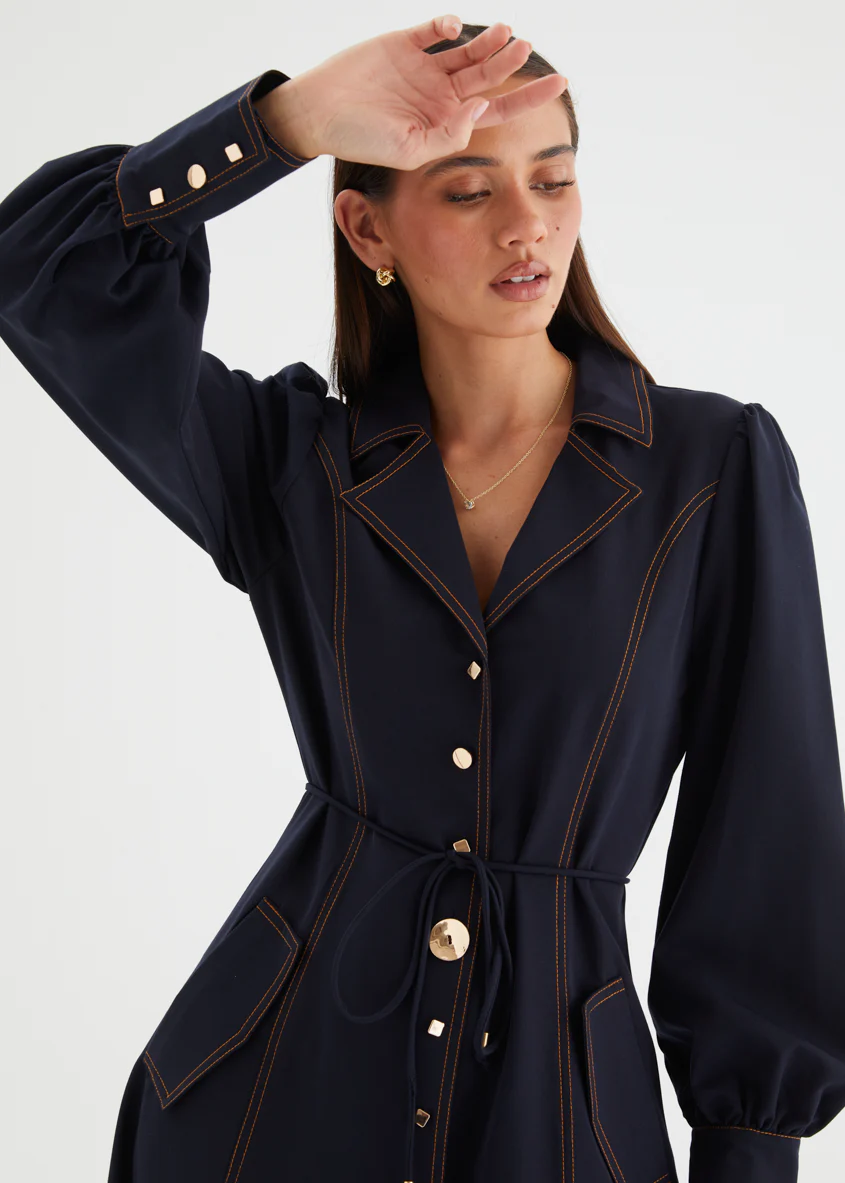 Katreen Midi Dress - Midnight - Image 6