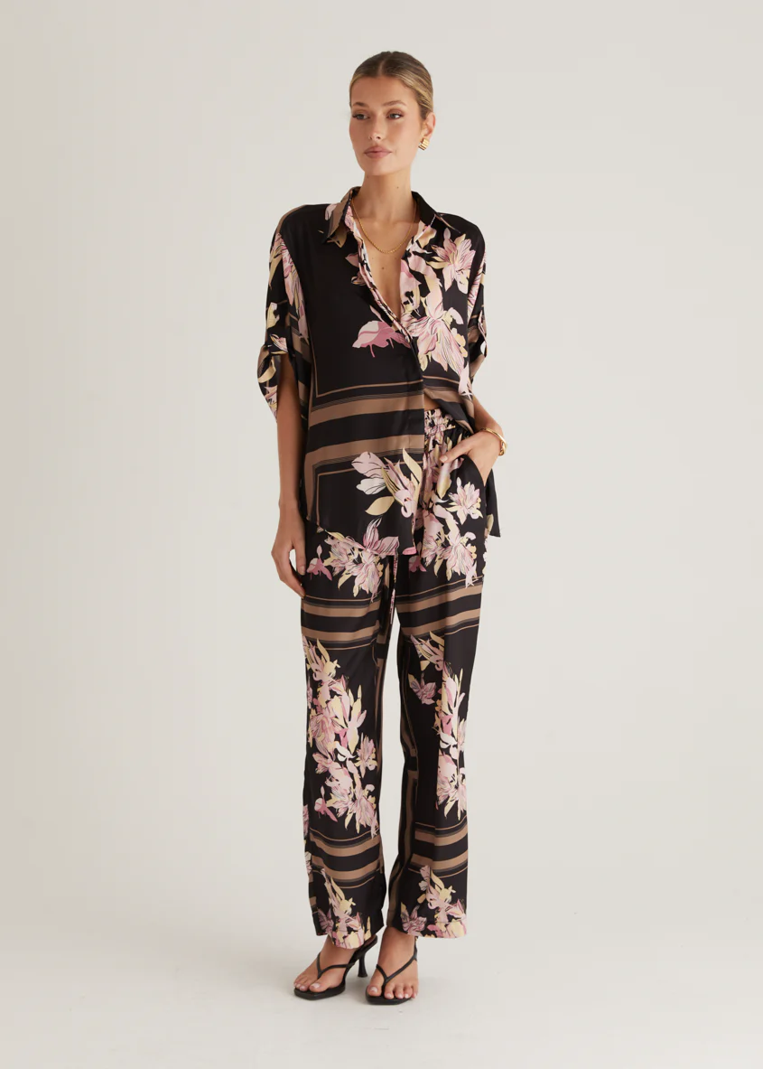 Kaycie Pants - Black Floral - Image 6
