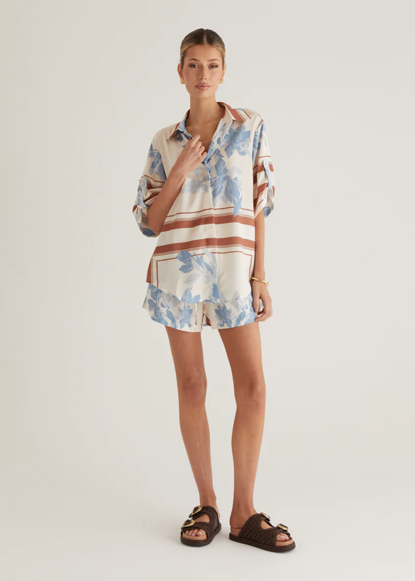 Kaycie Shorts - Blue Flowers - Image 3