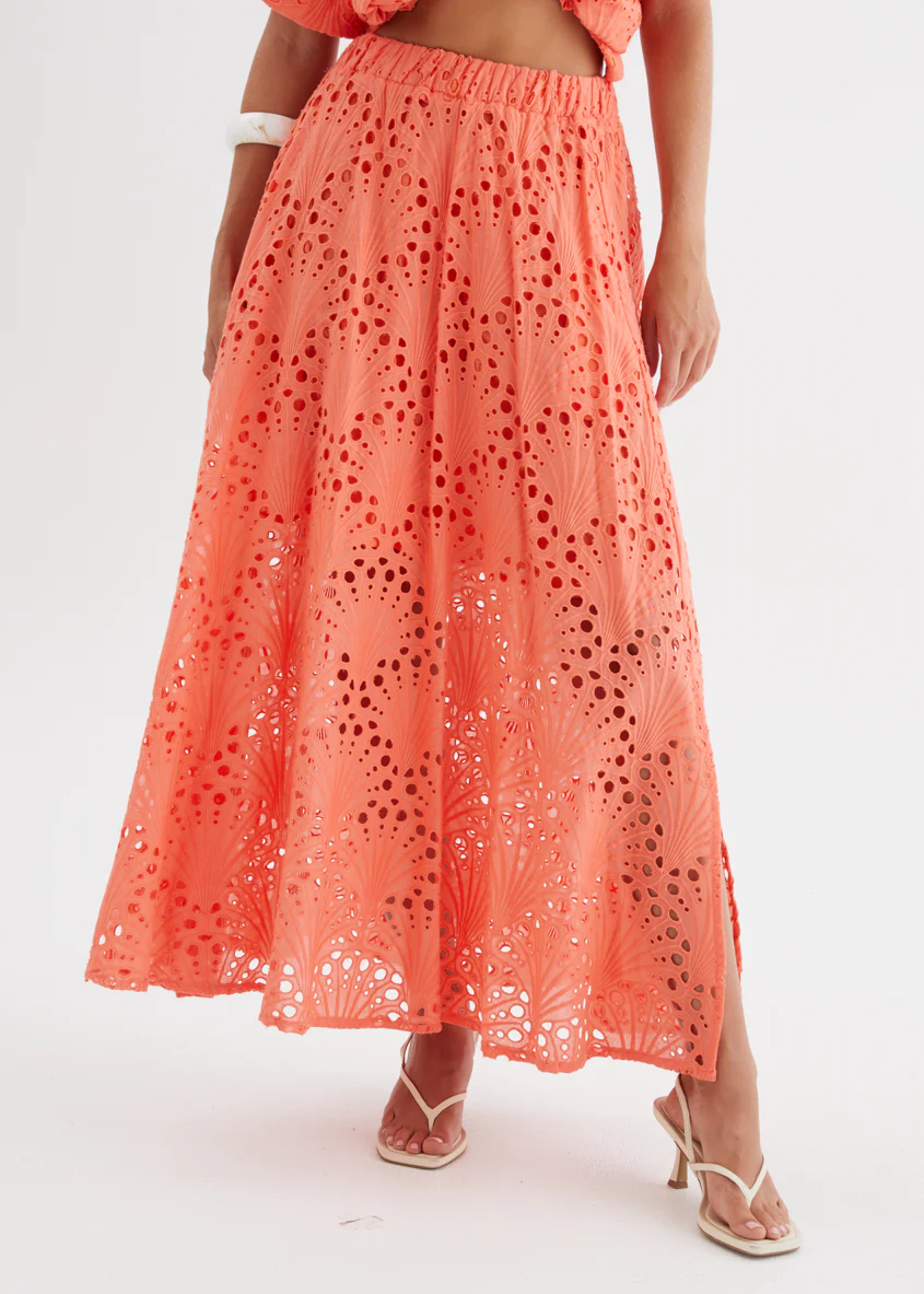 Kaylee Maxi Skirt - Melon Anglaise - Image 2
