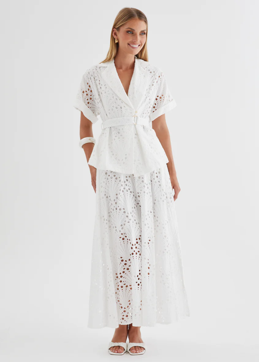 Kaylee Shirt - White Anglaise - Image 7