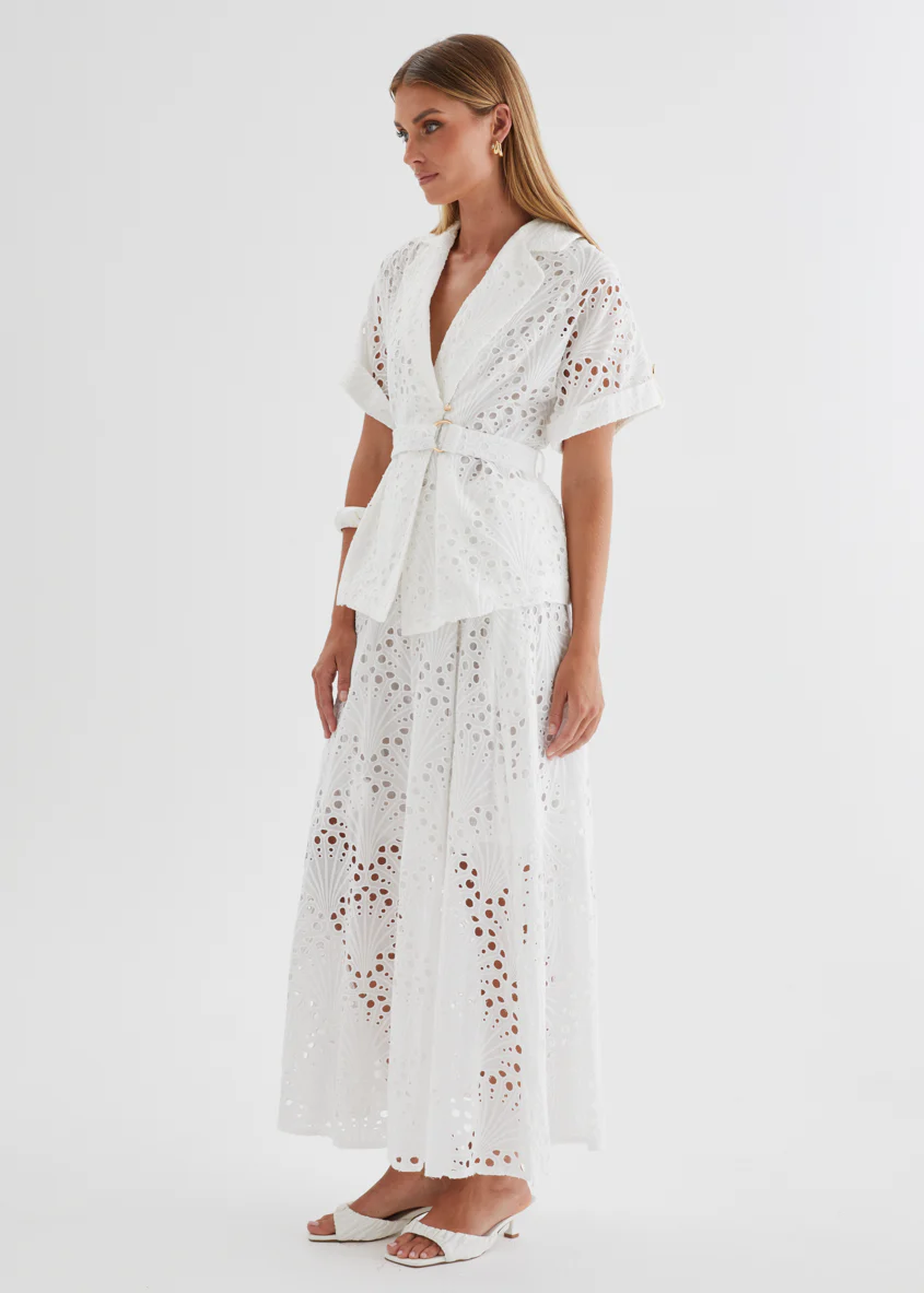 Kaylee Shirt - White Anglaise - Image 8
