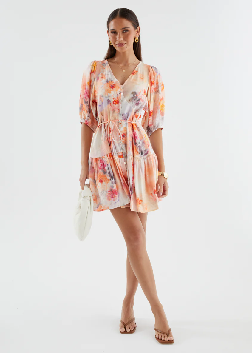 Kayleigh Dress - Peach Blossom