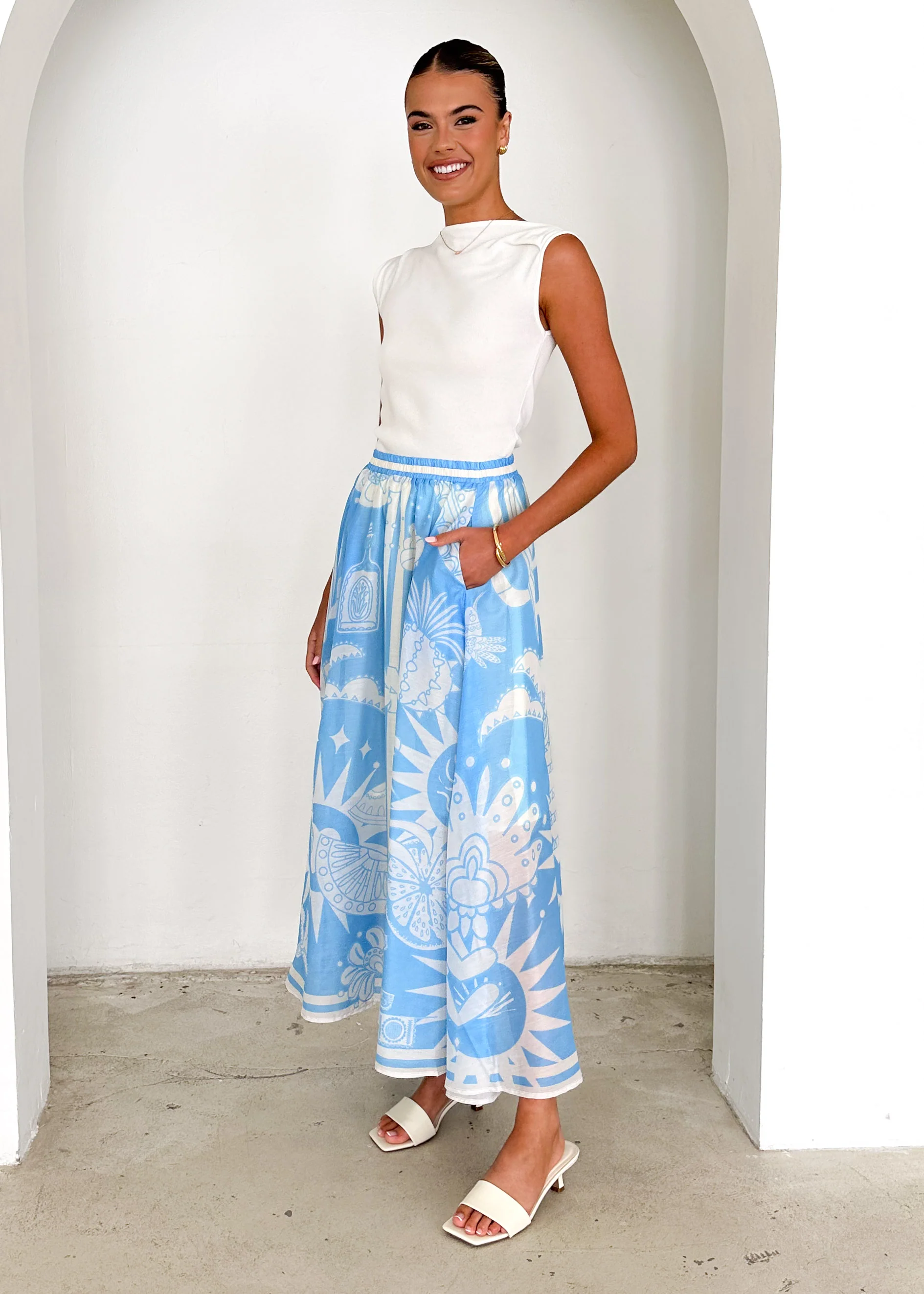 Keana Maxi Skirt - Blue Cabos - Image 10