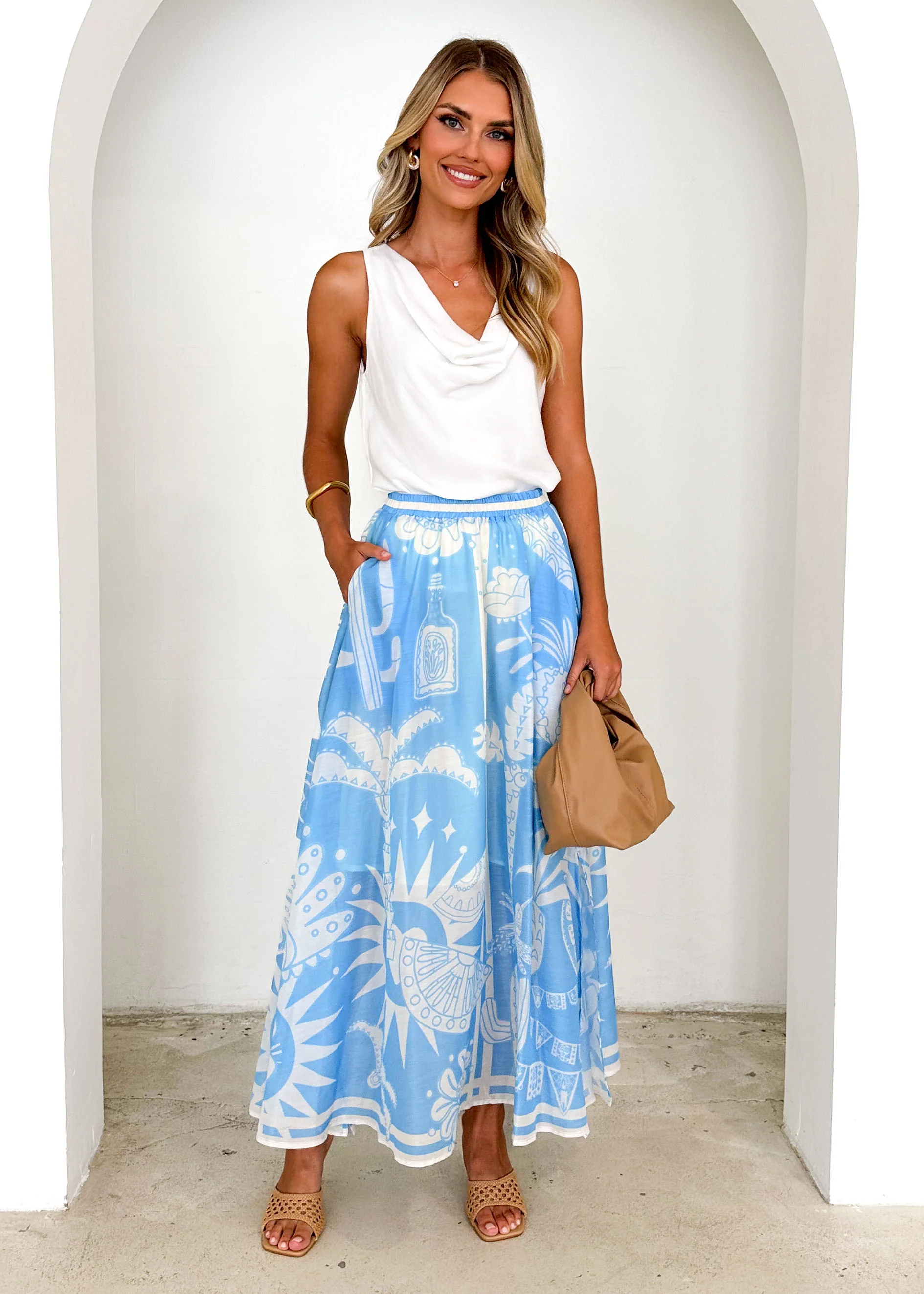 Keana Maxi Skirt - Blue Cabos - Image 5