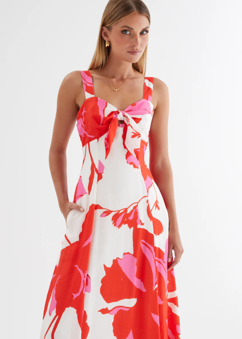 Kerana Maxi Dress - Ruby Petal - Image 4
