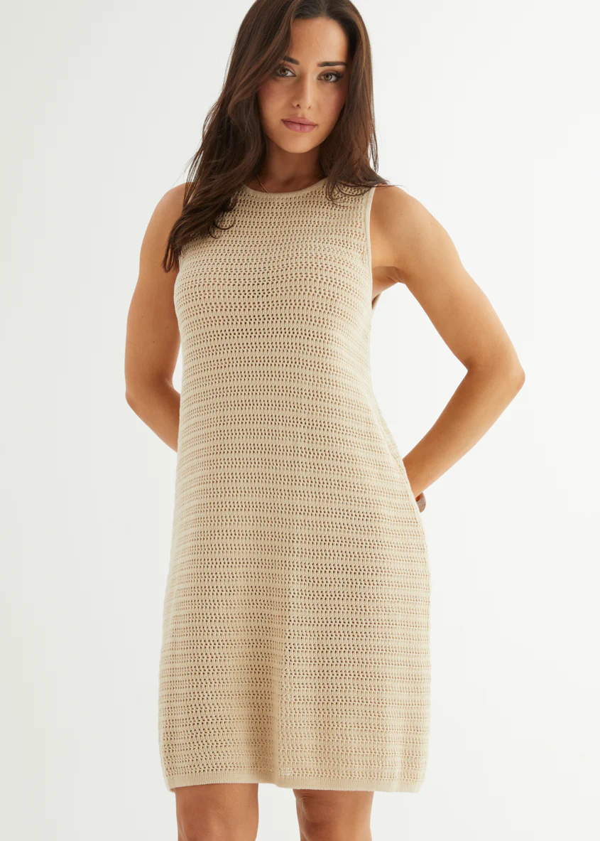 Kerena Knit Dress - Natural - Image 3
