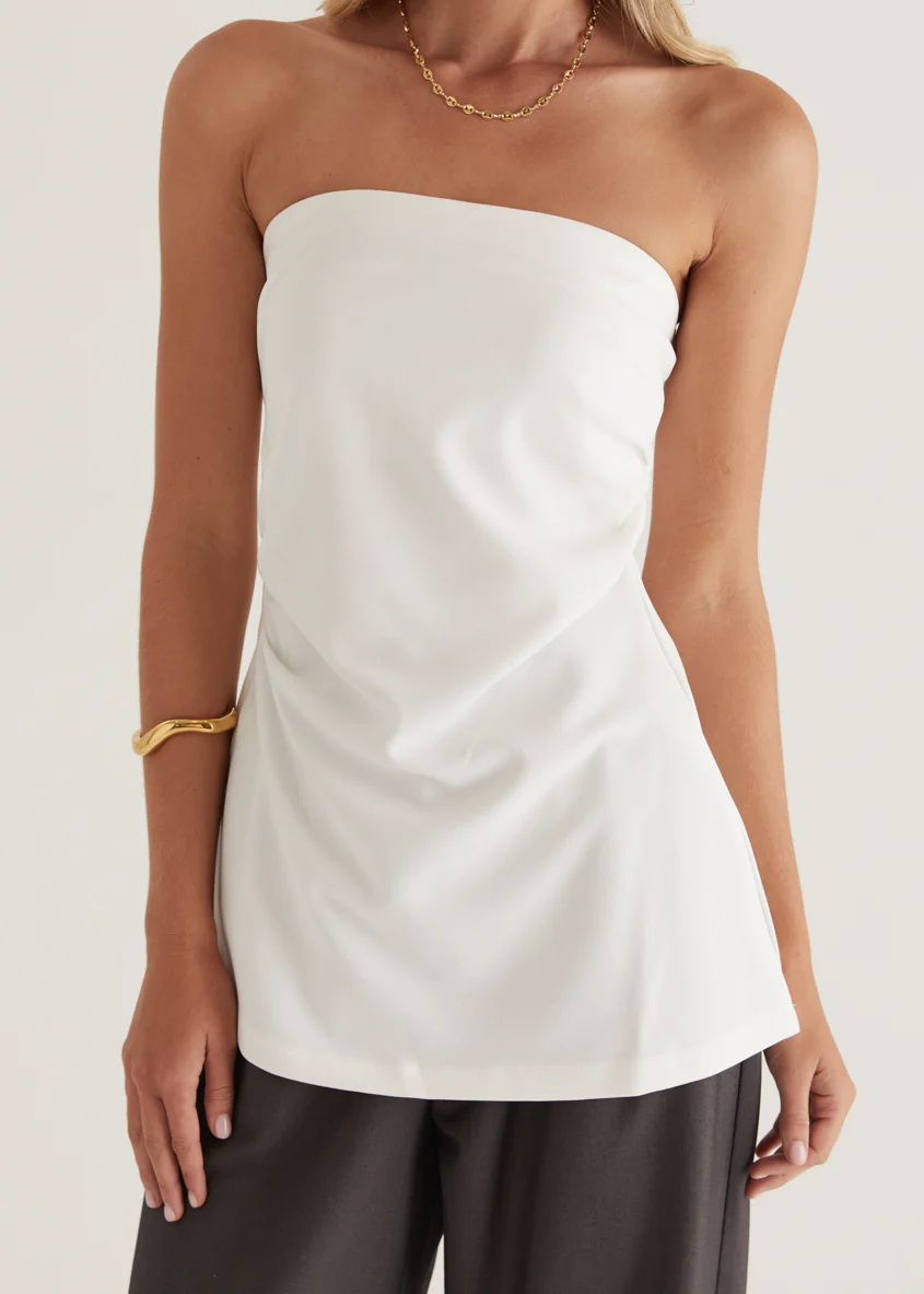 Kimili Strapless Top - Off White - Image 8