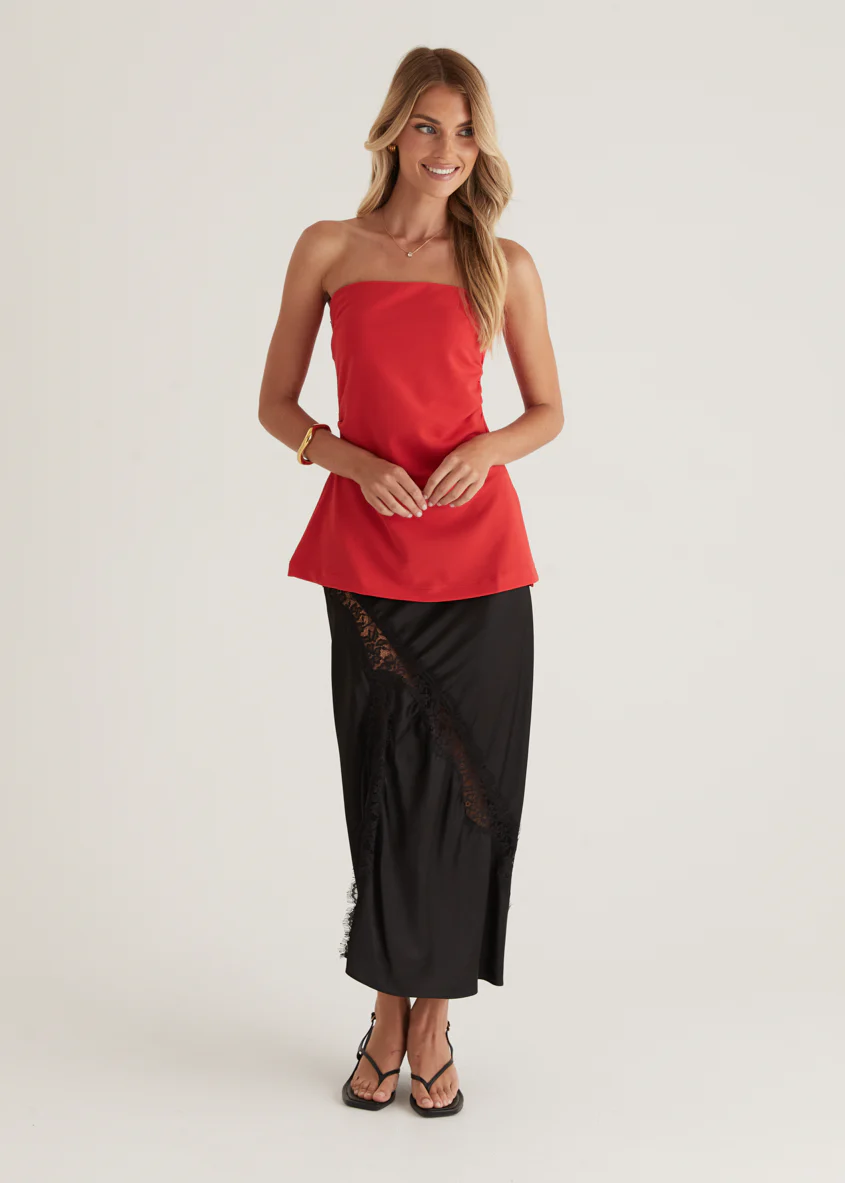 Kimili Strapless Top - Red - Image 5