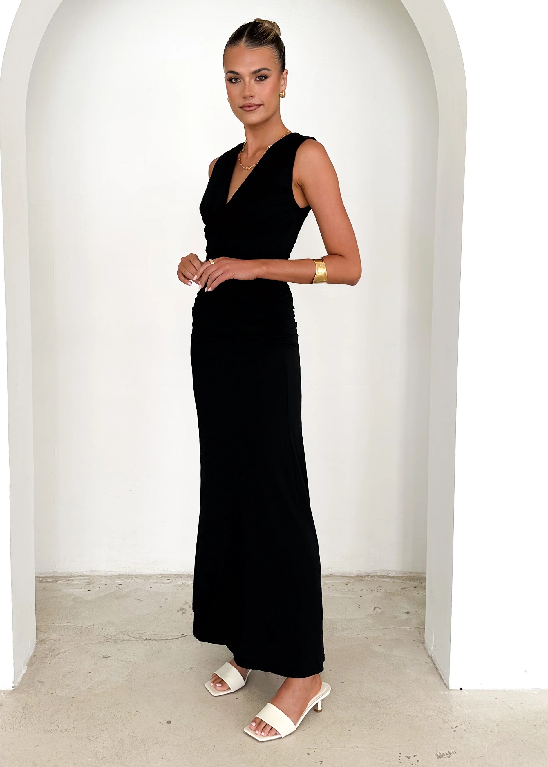 Koi Maxi Dress - Black - Image 4