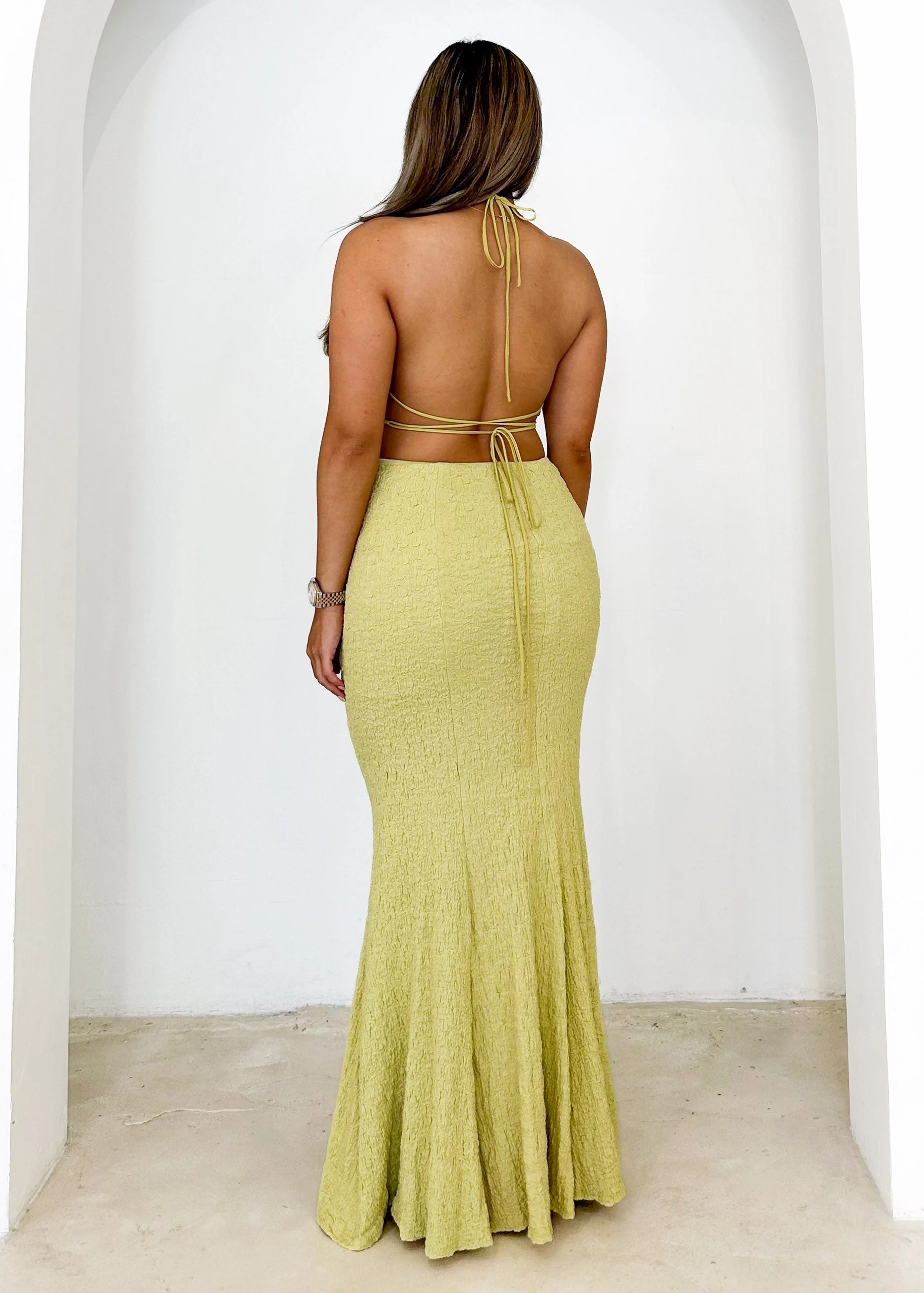 Koral Maxi Skirt - Lime - Image 5