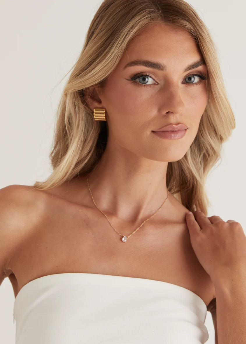 Krystal Necklace - Gold - Image 3