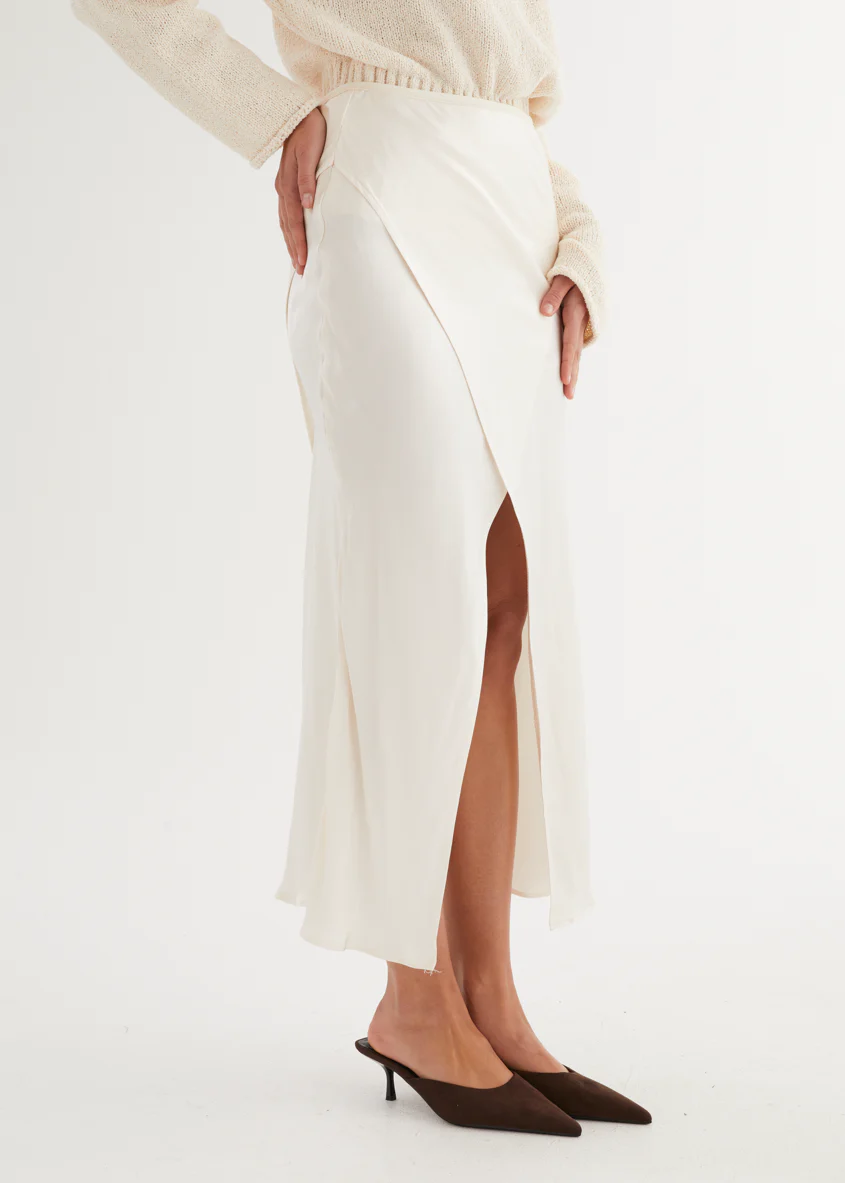 Kutti Midi Skirt - Cream - Image 6